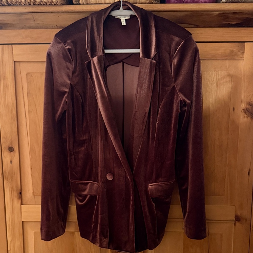 Maurices Rich Pump Velvet Double-Breasted Blazer